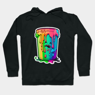 Colorful Slime Trash Can Sticker #5 Hoodie